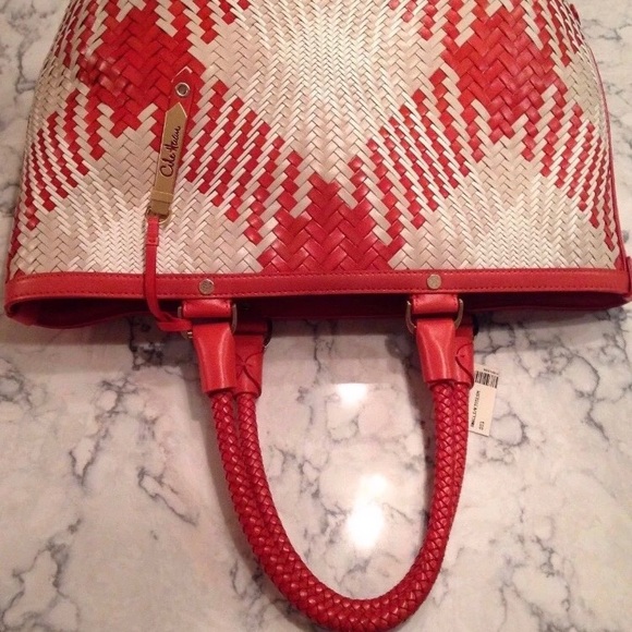 ⭐️SOLD! Cole Haan Genevieve NWT! Woven Leather Bag - Picture 3 of 8